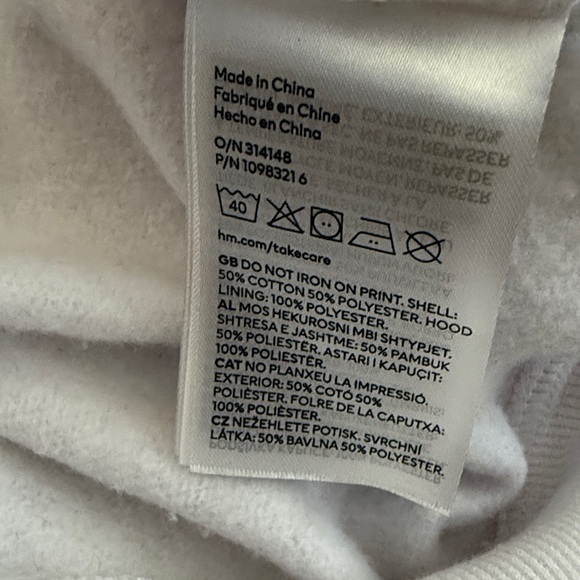 Divided White and Red Zip-Up Hoodie with Varsity Patches - Picture 4 of 8